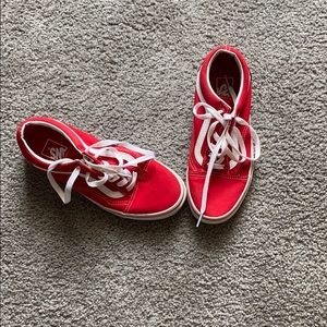 Red lowtop vans
